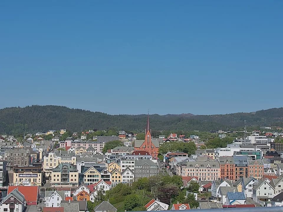 Haugesund sentrum – bypanorama med Vår Frelsers kirke